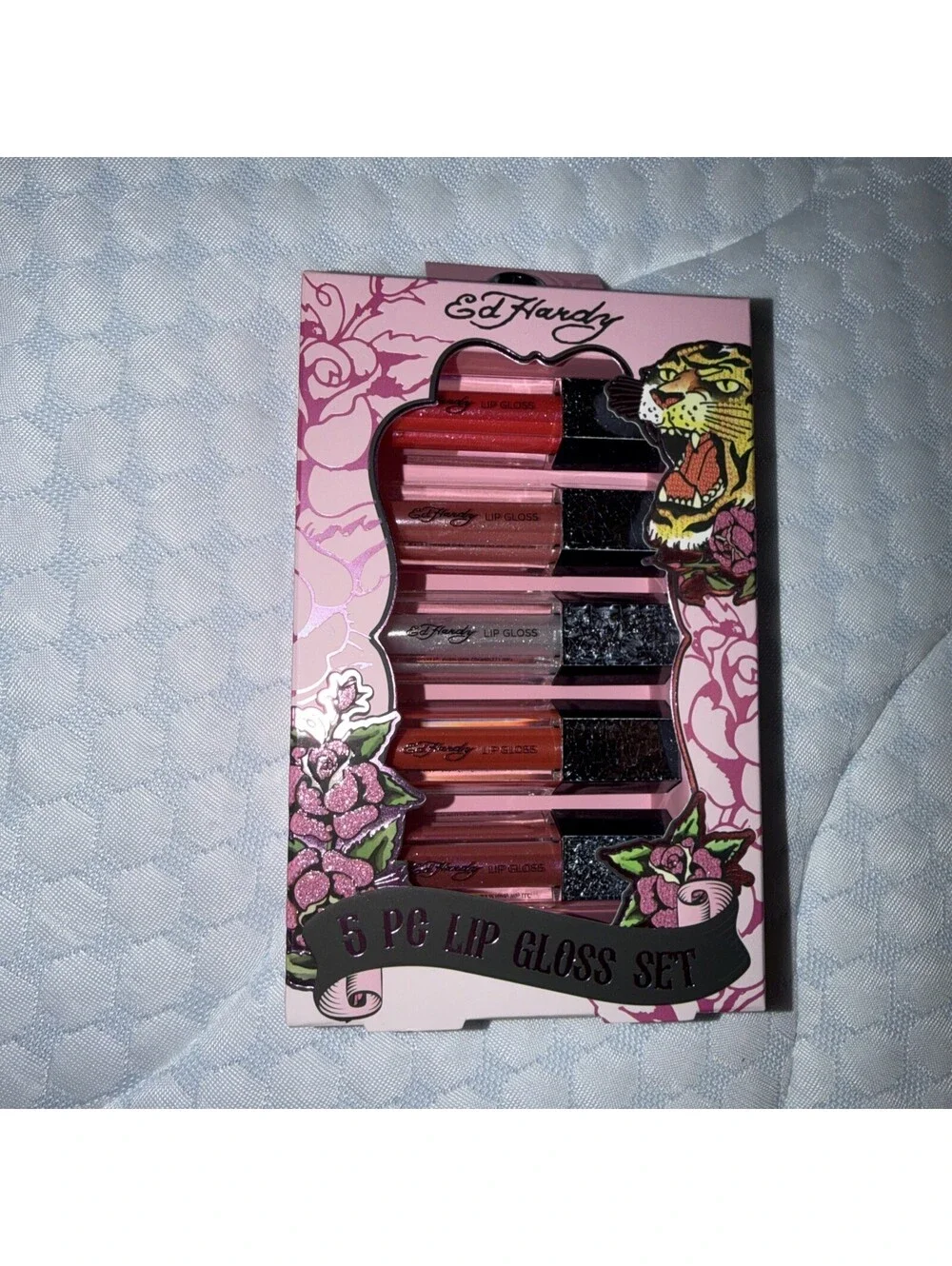 Ed Hardy 5 Pc Glossy Delight Lip Gloss Set 5.5ml/0.19oz Each